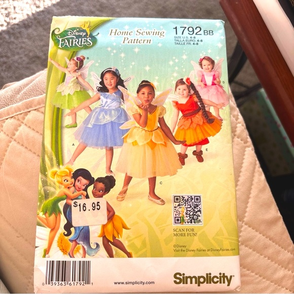Simplicity DISNEY FAIRIES COSTUME # 1792BB TODDLER & CHILD’S SIZE 4-8 UNCUT 2013 - Picture 1 of 6